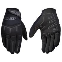 Luva Fit X Masculina Preta X11 Motoqueiro Motociclista Motocross Motoboy Ciclista Ciclismo Bike Bicicleta Proteção Segurança Kart Vôo Livre Paramotor