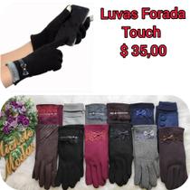 Luva forrada touch coloridas Luva forrada touch coloridas