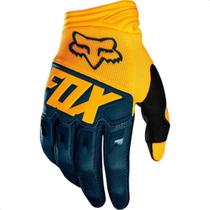 Luva Fox Dirtpaw Race Dedo Inteiro Amarelo/azul Tam.p