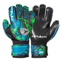Luva Futebol de Campo Poker Semi Profissional Multiterreno Skull 01026 Azul Luva Futebol de Campo Poker Semi Profissional Multiterreno Skull 01026 Azul