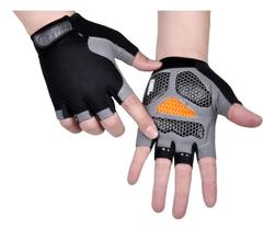 Luva Gel Ciclismo Bike Musculação Confortável Antiderra Azul