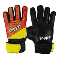 Luva Goleiro Infantil Topper Laranja Alta Aderência - Luva Goleiro Infantil Topper Laranja Alta Aderência -