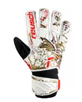 Luva Goleiro Reusch Attrakt Solid - White/Gold/Black - Tam 09