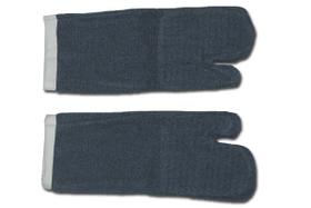 Luva grafa tex mão de gato azul dupla. Cano longo (50cm). Contém 1 par.