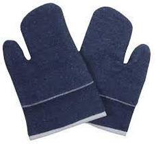 Luva grafatex azul com manta dupla 30cm lu-16