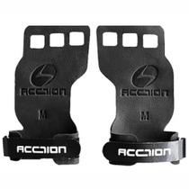 Luva Grip Gym 3 Dedos em Couro Protetor Mão Acction Brasil LPO protetor palmar pull up