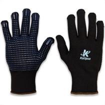 Luva Helanca Kalipso Com Pigmento Preto - Kit C/12