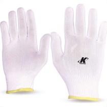 Luva Helanca Kalipso Nylon Branca - Kit C/12