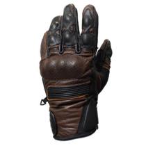 Luva Hlx Cafe Racer Marrom Motociclista Proteção Couro Moto