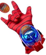 Luva Homem Aranha Lança Discos Luz E Som Vingadores