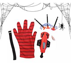Luva Homem Aranha Lança Teia Dispara Dardos Brinquedo