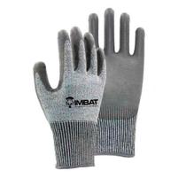 Luva Imbat Anticorte com Banho Palmar PU Cinza Tamanho 10 - Embalagem com 1 Par