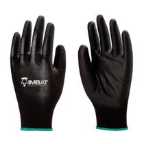 Luva Imbat Helanca PU Preta Tamanho 9G - Proteção Luva Imbat Helanca PU Preta Tamanho 9G - Proteção