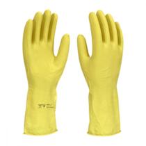Luva Imbat Latex Forrada Amarelo 09-G - Kit C/12 Unidades
