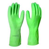 Luva Imbat Látex Forrada Multiuso Verde Tamanho 8 - Embalagem com 12 Pares