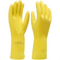 Luva Imbat Latex Verniz Silver Amarelo 09-G - Kit C/12 Unidades