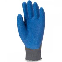 Luva Imbat Tricotada Banho Palmar Azul 10 - Kit C/12 Unidades