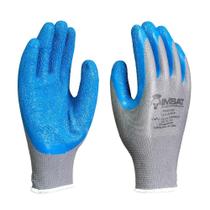 Luva Imbat Tricotada com Banho Palmar em Latex Azul Tamanho 9 - Embalagens com 12 Pares Luva Imbat Tricotada com Banho Palmar em Latex Azul Tamanho 9 - Embalagens com 12 Pares