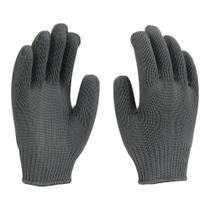 Luva Imbat Tricotada Helanca 6 Fios Pesada Cinza - Embalagem com 12 Pares