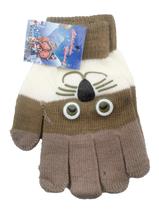 Luva infantil Bichinho gatinha Quente para 3 a 8 anos de Frio inverno