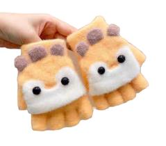 Luva Infantil Bichinho Pinguim Meio Dedo Com Tampa Dobrável Luva Infantil Bichinho Pinguim Meio Dedo Com Tampa Dobrável