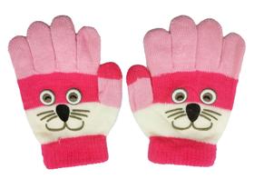 Luva infantil inverno Bichinho gatinha Quente 3 a 8 anos Proteção Frio