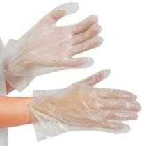Luva inoven plastica transparente 100un