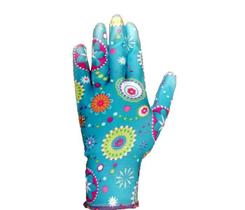 Luva Jardinagem Nylon Com Pu Azul Tam P Tecmater