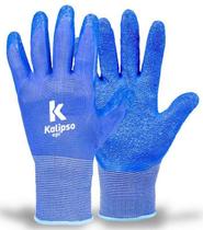 Luva Kalipso Blue Flex em Nylon Com Banho em Látex CA 39668