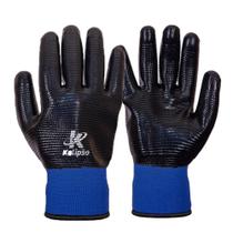 Luva Kalipso Nitrilica NBR Wave Pro Preto e Azul G CA 50279 Luva Kalipso Nitrilica NBR Wave Pro Preto e Azul G CA 50279