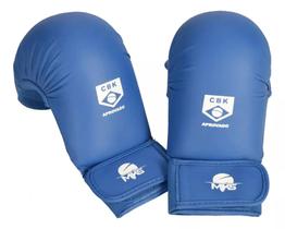 Luva Karate Mks Combat Competition Homologada Cbk Azul