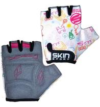 Luva Kids Infantil Feminina Bicicleta Bike Skin Branca Rosa