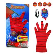 Luva Lança Dardos Homem Aranha Infantil Brinquedo Spider Man Herói Lançador Teia Ventosa - Click diversão