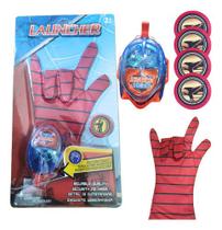 Luva Lança Disco Homem Aranha Brinquedo Som E Luz Luva Lança Disco Homem Aranha Brinquedo Som E Luz
