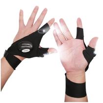 Luva lanterna de mao iluminacao led a prova agua camping reparos automoveis pesca multifuncional