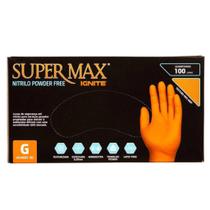 Luva laranja para mecanico jardineiro produtos quimicos supermax ignite