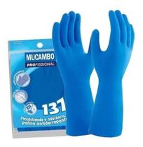 Luva latex azul mucambo tam p Luva latex azul mucambo tam p