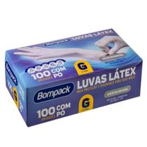 Luva Látex com pó 100 unidades Bompack Tam G Luva Látex com pó 100 unidades Bompack Tam G