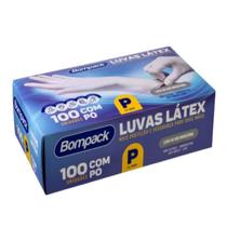 Luva Látex com pó 100 unidades Bompack Tam P