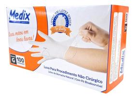 Luva Látex Com Pó Medix 100un Não Cirúrgico Pp P M G