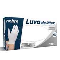 Luva látex com pó *P* - Proteção contra agentes químicos c/100un Nobre Luva látex com pó *P* - Proteção contra agentes químicos c/100un Nobre