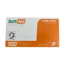Luva Látex com pó Soft+Aid Tam P com 100 unidades - EMBRAST