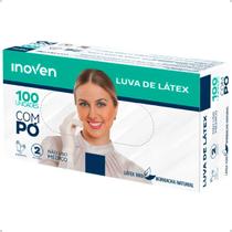 Luva Látex Com Pó Tamanho P Inoven Caixa Com 100 Unidades