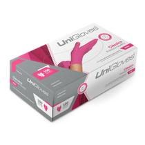Luva Látex Com Pó Unigloves Rosa Pink M 100 Unidades (1 CX)