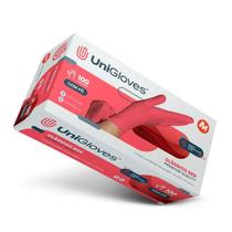 luva latex com pó vermelha clássica 100 und unigloves - M luva latex com pó vermelha clássica 100 und unigloves - M