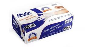 Luva Latex Com Talco M Industrial C/100 Und Medix