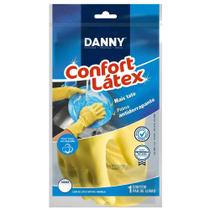 Luva latex danny amarela tamanho p m g
