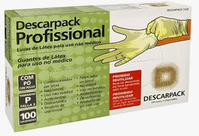 Luva latex de procedimento c/ po tam p c/ 100pcs descarpack