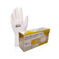 Luva Látex Descartável c/100 tamanho (7) P - Volk do Brasil