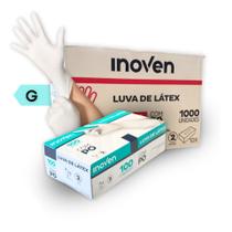 Luva Latex Descartavel c/ po - INOVEN - 1000 unidades